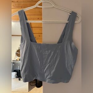 Aerie Blue Square Neck Crop Top